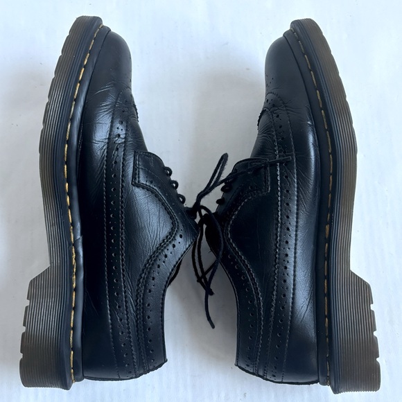 DR. MARTENS' 3989 Vintage Brogue Lace Up Wingtip Oxford Leather Shoes Black Sz 7 - Picture 17 of 17